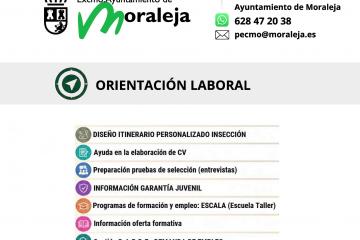 SERVICIO DE ORIENTACIÓN LABORAL Y PROSPECCIÓN EMPRESARIAL SERVICIO GRATUITO EN EL AYUNTAMIENTO DE MORALEJA SERVICIO DE ORIENTACIÓN LABORAL Y PROSPECCIÓN EMPRESARIAL SERVICIO GRATUITO EN EL AYUNTAMIENTO DE MORALEJA