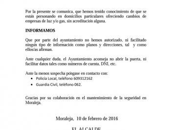 AVISO IMPORTANTE Y URGENTE