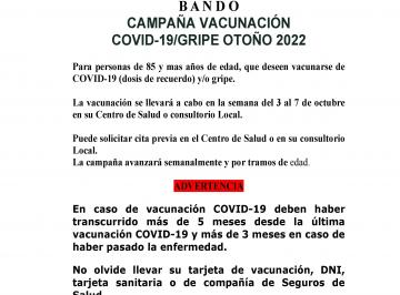 CAMPAÑA VACUNACIÓN COVID-19/GRIPE OTOÑO 2022