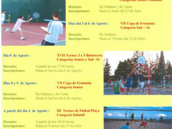 PROGRAMACIÓN DEPORTIVA "VERANO 2009"