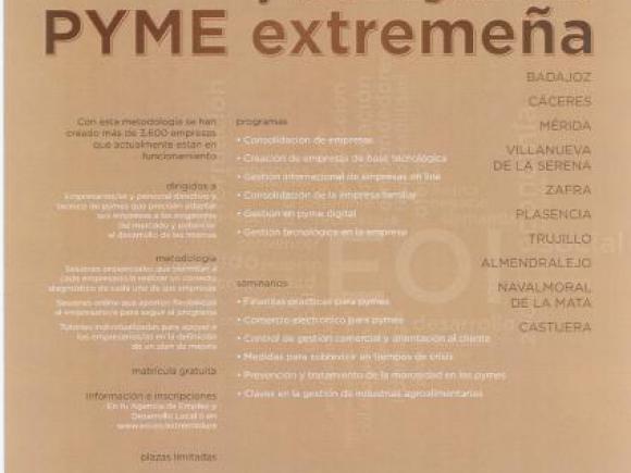 PROGRAMAS Y SEMINARIOS MEJORA COMPETITIVA, PYME EXTREMEÑA