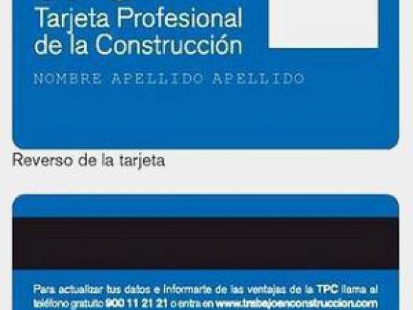 TARJETA PROFESIONAL DE LA CONSTRUCCIÓN (TPC)