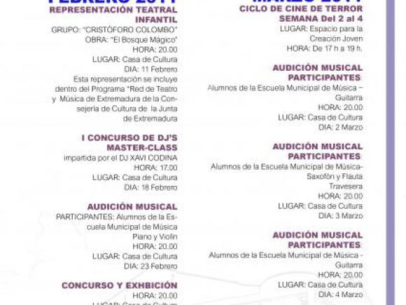 PROGRAMA CULTURAL MORALEJA 2011