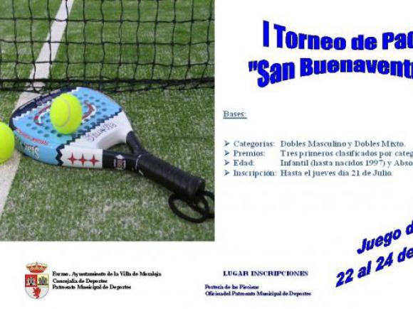I TORNEO DE PADEL "SAN BUENAVENTURA 2011" DEL 22 AL 24 DE JULIO