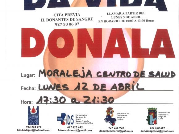 LA SANGRE DA VIDA ¡DONALA!!