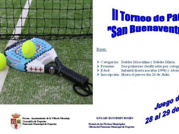 II TORNEO DE PADEL "SAN BUENAVENTURA 2012"
