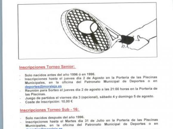 X COPA DE FRONTENIS "VILLA DE MORALEJA"