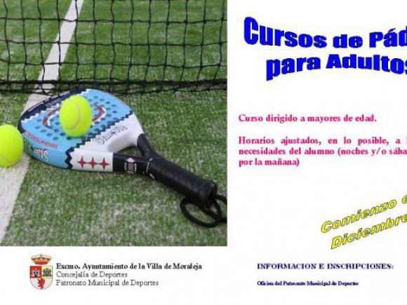 CURSO DE PÁDEL PARA ADULTOS EN MORALEJA