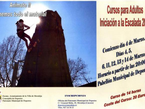 CURSOS PARA ADULTOS INICIACIÓN A LA ESCALADA 2013