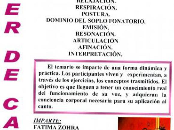 TALLER DE CANTO .V PLAN LOCAL DE JUVENTUD