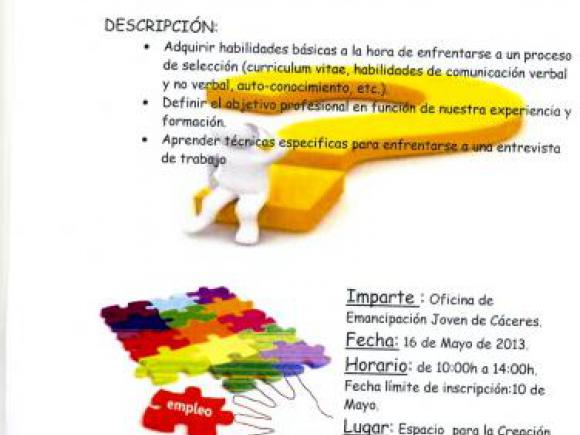 TALLER BÚSQUEDA ACTIVA DE EMPLEO