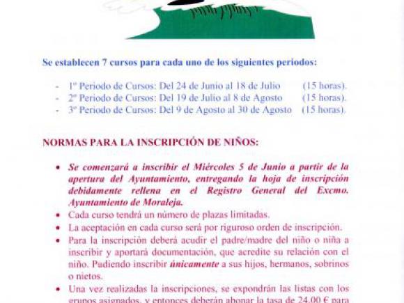 CURSOS DE INICIACIÓN A LA NATACIÓN VERANO 2013
