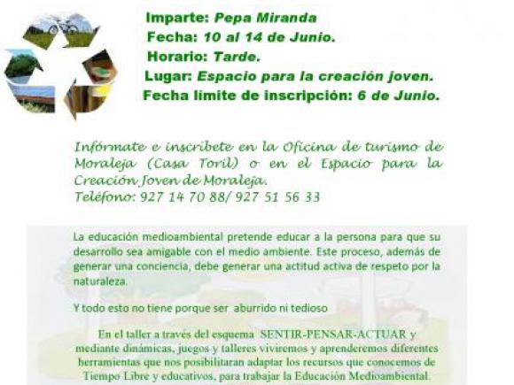 TALLER GRATUITO "TÉCNICAS DE EDUCACIÓN MEDIOAMBIENTAL"