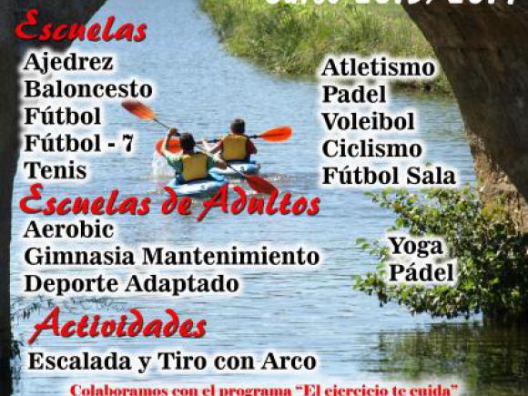 ABIERTO EL PLAZO DE INSCRIPCIÓN PARA LAS ESCUELAS DEPORTIVAS MUNICIPALES