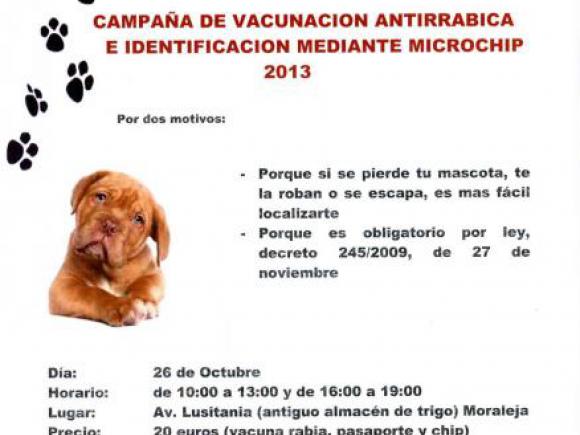 CAMPAÑA DE VACUNACIÓN ANTIRRABICA E IDENTIFICACIÓN MEDIANTE MICROCHIP 2013