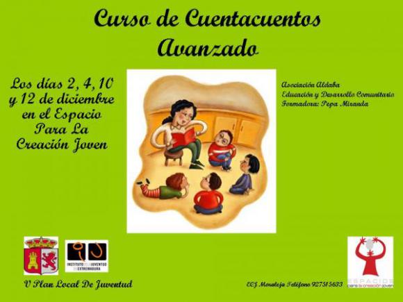CURSO DE CUENTA CUENTOS AVANZADO. V PLAN LOCAL DE JUVENTUD