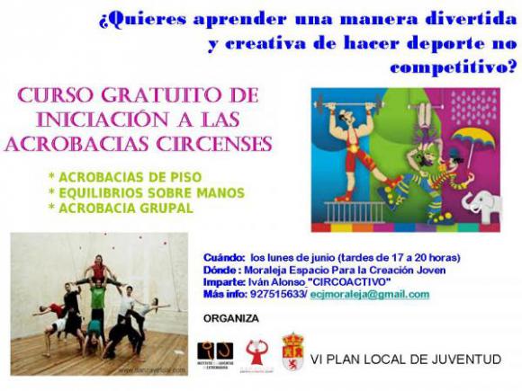 CURSO GRATUITO DE INICIACIÓN A LAS ACROBACIAS CIRCENSES