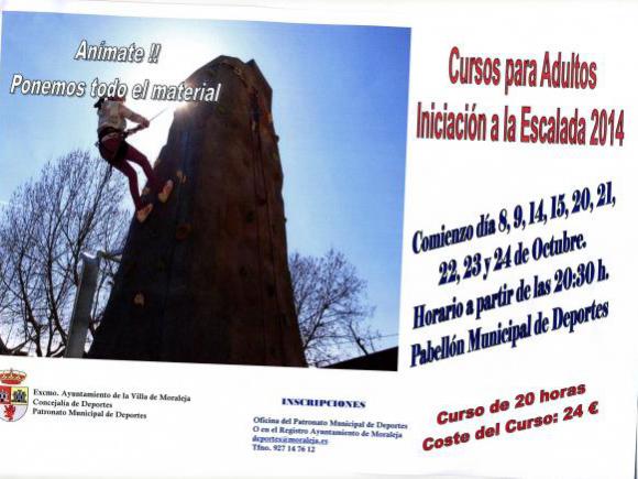 CURSOS PARA ADULTOS INICIACIÓN A LA ESCALADA 2014