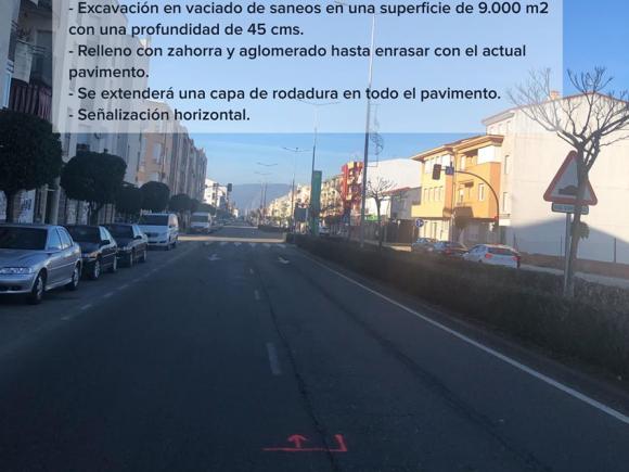 OBRAS AVDA. EXTREMADURA Y PUREZA CANELO. 