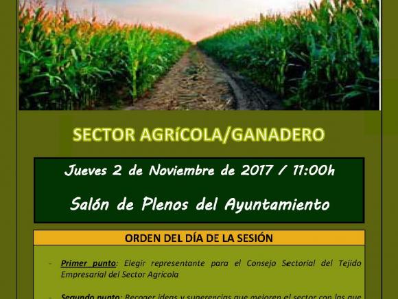 CONVOCATORIA REUNIÓN SECTOR AGRíCOLA/GANADERO