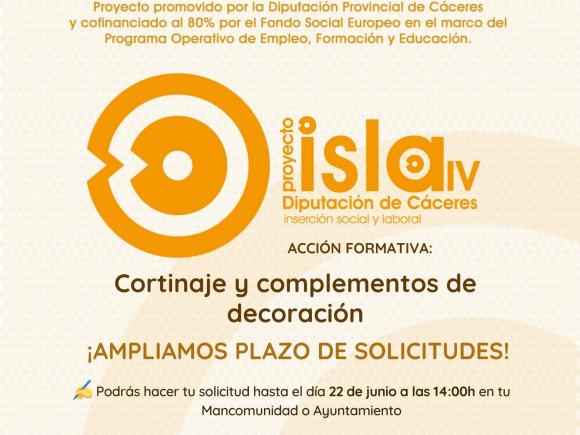 SE AMPLÍA EL PLAZO DE SOLICITUDES DEL CURSO DEL PROYECTO ISLA 