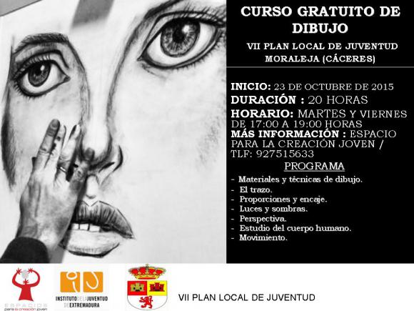CURSO GRATUITO DE DIBUJO,VII PLAN LOCAL DE JUVENTUD MORALEJA