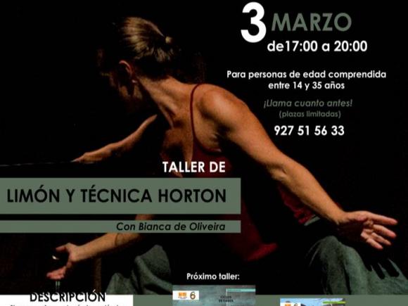 Ciclos de Danza. Técnica Limón y Horton- Gratuito