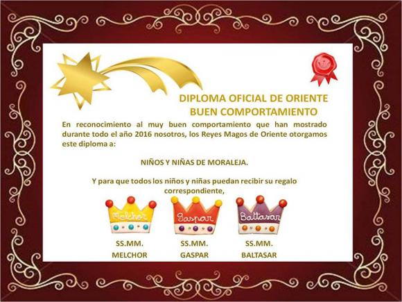 DIPLOMA OFICIAL DE ORIENTE AL BUEN COMPORTAMIENTO