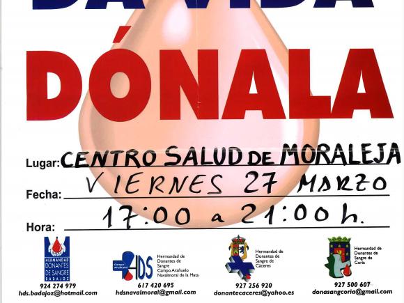 LA SANGRE DA VIDA DÓNALA
