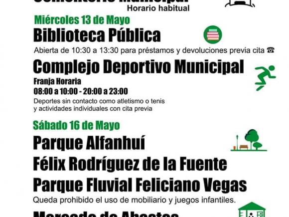 APERTURA DE INSTALACIONES MUNICIPALES DE MORALEJA DURANTE LA FASE I