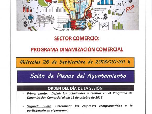 CONVOCATORIA REUNIÓN SECTOR COMERCIO