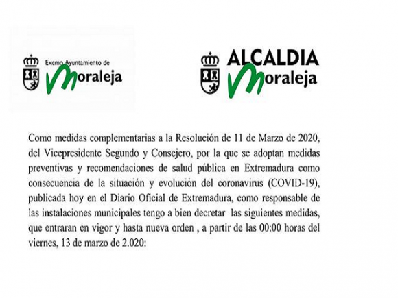  LES INFORMAMOS DE LAS MEDIDAS PARA CONTENER LA EXPANSIÓN DEL CORONAVIRUS