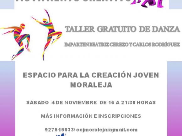 TALLER GRATUITO DE DANZA, TALLER  CUERPO,CREATIVIDAD Y MOVIMIENTO