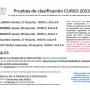 ESCUELA OFICIAL DE IDIOMA PRUEBAS DE CLASIFICACION CURSO 2023-24