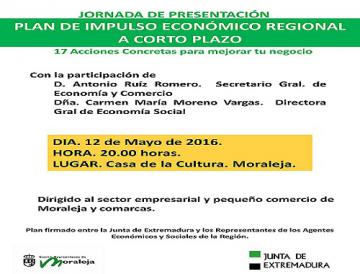 JORNADA DE PRESENTACIÓN PLAN DE IMPULSO ECONÓMICO REGIONAL A CORTO PLAZO 
