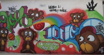 PINTADA A FAVOR DE LA TOLERANCIA Y EN CONTRA DEL RACISMO