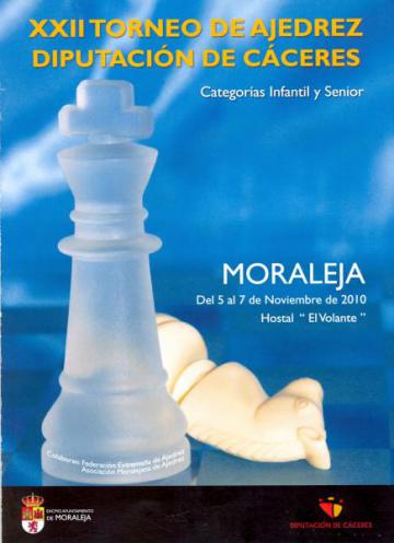 XXII TORNEO DE AJEDREZ DIPUTACIÓN DE CÁCERES, EN MORALEJA LOS DÍAS DEL 5 AL 7 DE NOVIEMBRE