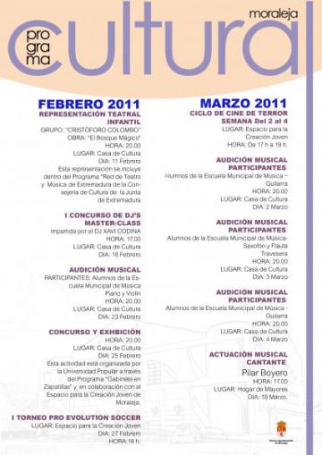 PROGRAMA CULTURAL MORALEJA 2011