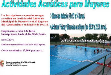 ACTIVIDADES ACUÁTICAS PARA MAYORES "VERANO 2011"