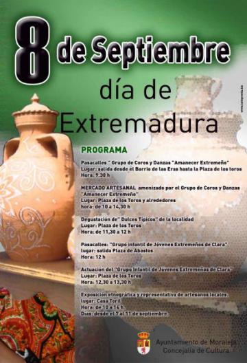 DÍA 8 DE SEPTIEMBRE, FIESTA DE EXTREMADURA: PROGRAMACIÓN