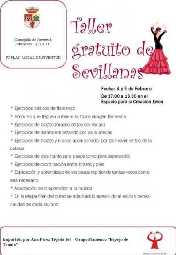 TALLER GRATUITO DE SEVILLANAS