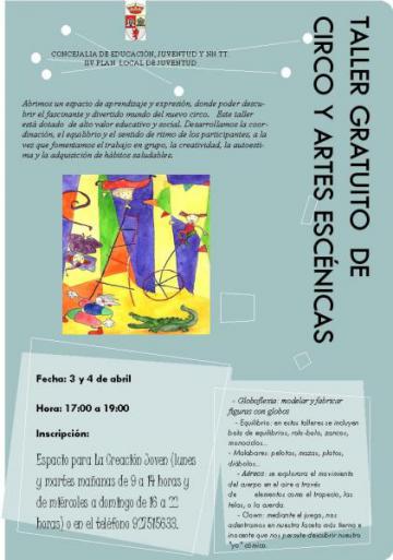 TALLERES GRATUITOS DEL IV PLAN LOCAL DE JUVENTUD DE MORALEJA