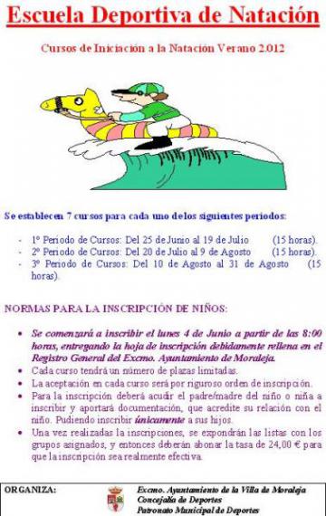 ESCUELA DEPORTIVA DE NATACIÓN 2012