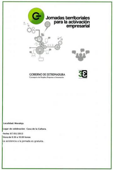JORNADAS TERRITORIALES PARA LA ACTIVACIÓN EMPRESARIAL