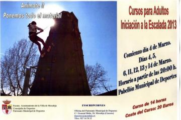CURSOS PARA ADULTOS INICIACIÓN A LA ESCALADA 2013