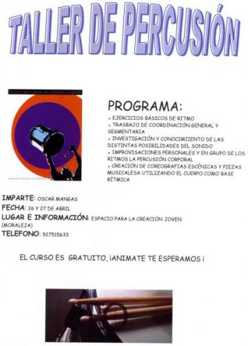 TALLER DE PERCUSIÓN