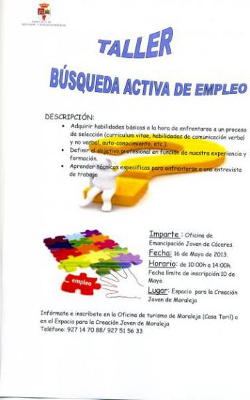 TALLER BÚSQUEDA ACTIVA DE EMPLEO
