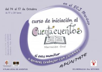 CURSO DE INICIACIÓN AL CUENTACUENTOS.V PLAN LOCAL DE JUVENTUD DE MORALEJA