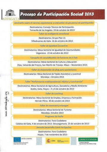 ADISGATA PROCESO DE PARTICIPACIÓN SOCIAL 2013