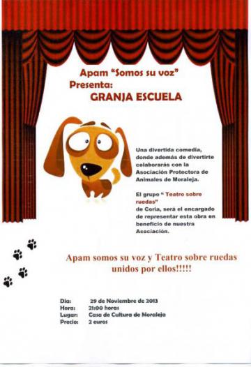 APAM "SOMOS SU VOZ" PRESENTA GRANJA ESCUELA DEL GRUPO TEATRO SOBRE RUEDAS